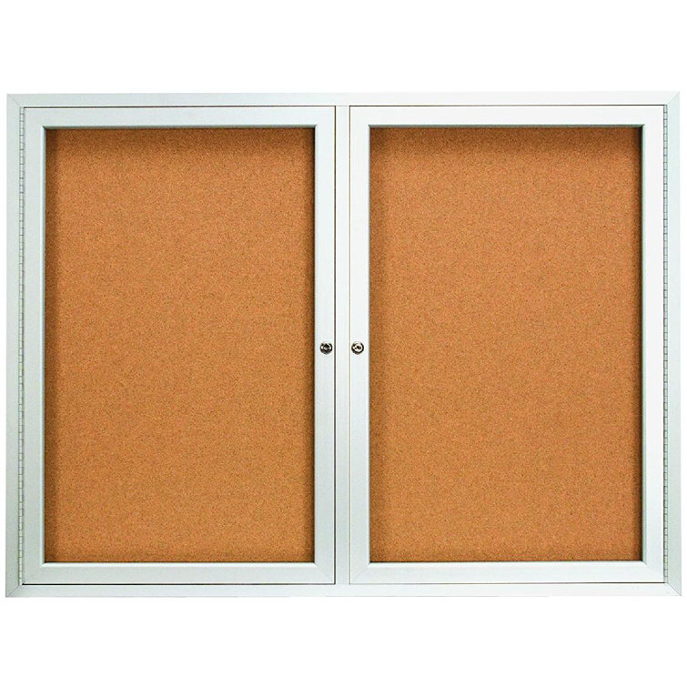 micykuxu Enclosed Wall Mounted Bulletin Board Wayfair
